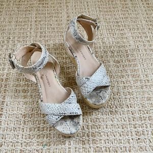 Snakeskin Platform Sandals